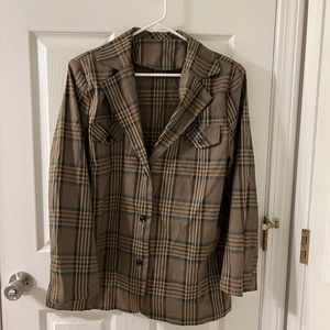 Plaid womens blazer